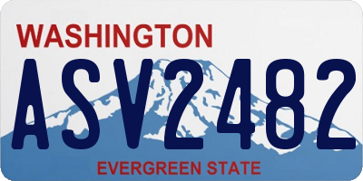 WA license plate ASV2482