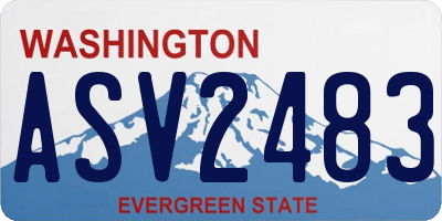 WA license plate ASV2483