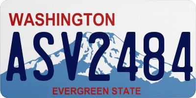 WA license plate ASV2484