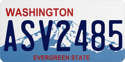 WA license plate ASV2485