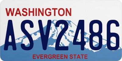WA license plate ASV2486