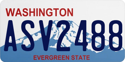 WA license plate ASV2488