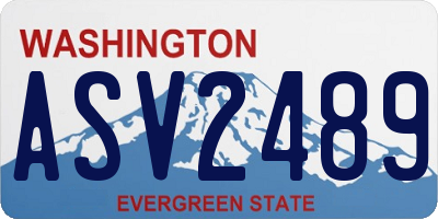WA license plate ASV2489