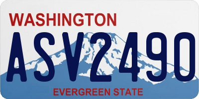 WA license plate ASV2490