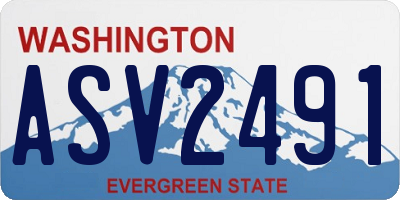 WA license plate ASV2491