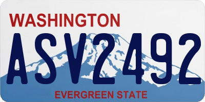 WA license plate ASV2492