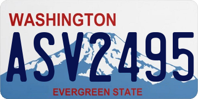 WA license plate ASV2495