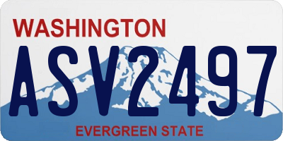 WA license plate ASV2497