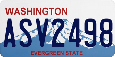 WA license plate ASV2498