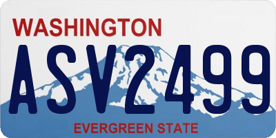 WA license plate ASV2499