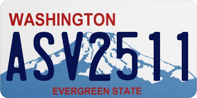 WA license plate ASV2511