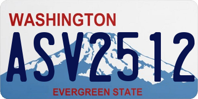 WA license plate ASV2512