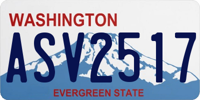 WA license plate ASV2517