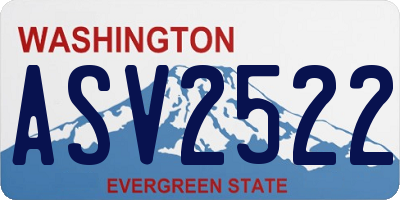 WA license plate ASV2522