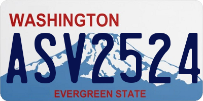 WA license plate ASV2524