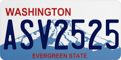 WA license plate ASV2525