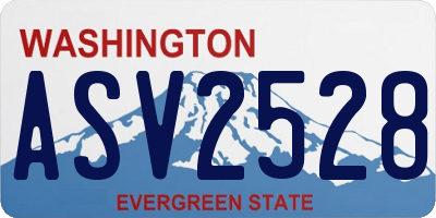 WA license plate ASV2528