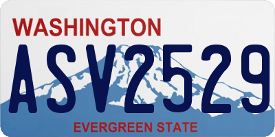 WA license plate ASV2529