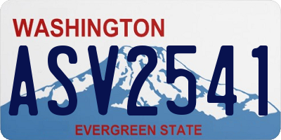 WA license plate ASV2541
