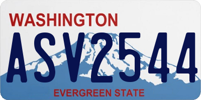 WA license plate ASV2544