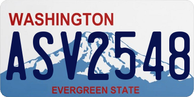 WA license plate ASV2548