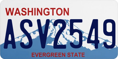 WA license plate ASV2549