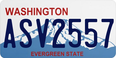 WA license plate ASV2557