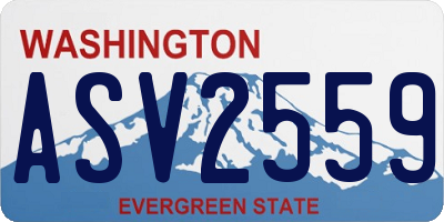 WA license plate ASV2559