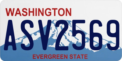 WA license plate ASV2569