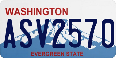 WA license plate ASV2570