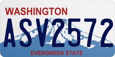 WA license plate ASV2572