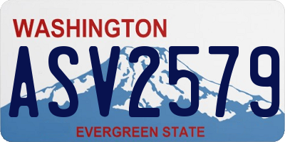 WA license plate ASV2579