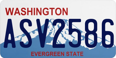 WA license plate ASV2586