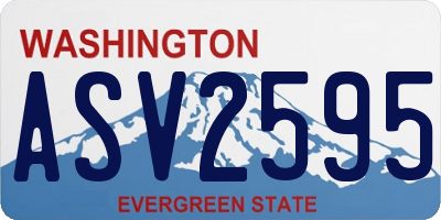 WA license plate ASV2595