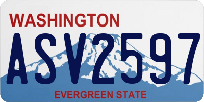 WA license plate ASV2597