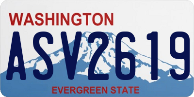 WA license plate ASV2619