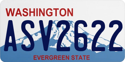 WA license plate ASV2622
