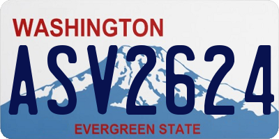 WA license plate ASV2624