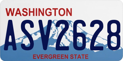 WA license plate ASV2628