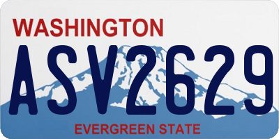 WA license plate ASV2629