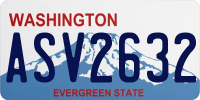 WA license plate ASV2632