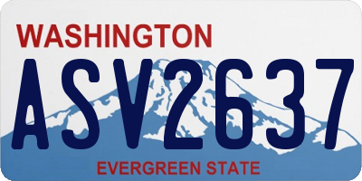 WA license plate ASV2637
