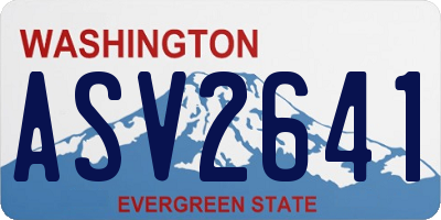 WA license plate ASV2641