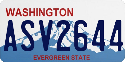 WA license plate ASV2644