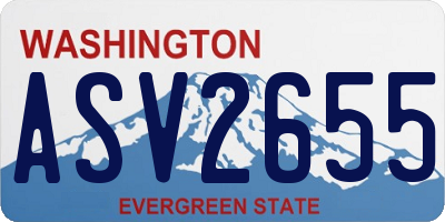 WA license plate ASV2655