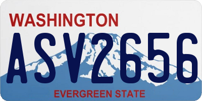 WA license plate ASV2656