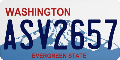 WA license plate ASV2657