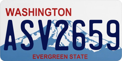 WA license plate ASV2659