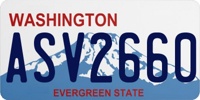 WA license plate ASV2660