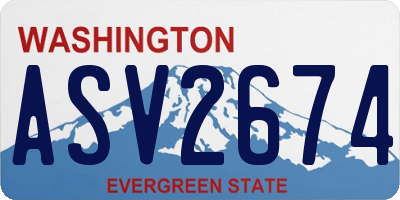 WA license plate ASV2674